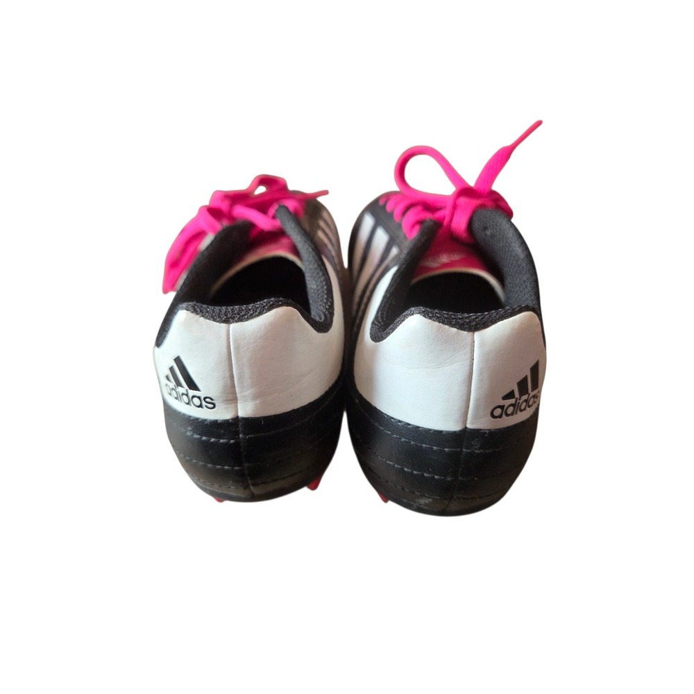 Adidas Youth Soccer Cleats Black Pink FG Firm Ground Size 2.5 - Picture 2 of 5